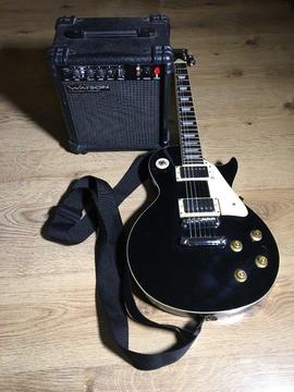 WESTFIELD ELECTRIC GUITAR. Les Paul style with 15 Watt Watson amp and guitar tuner