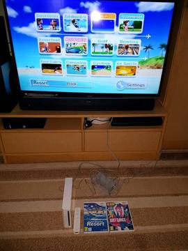 Nintendo wii console with controller and games