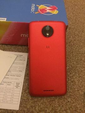 Red Colour Brand new in box Motorola Moto C UNLOCKED ..UNUSED