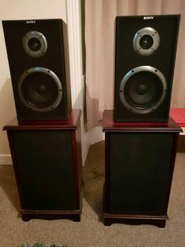 Sony Speakers and Stands