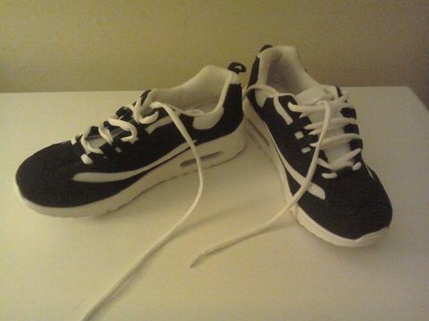 New Navy and White Trainers