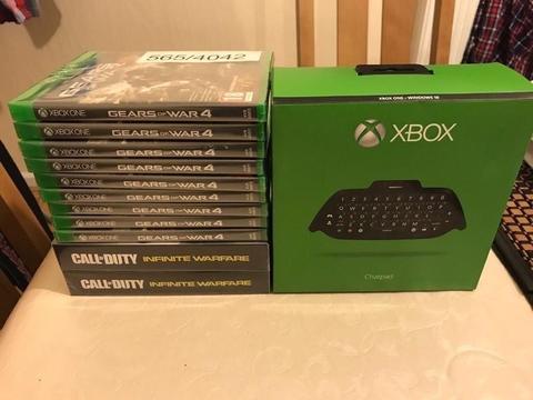 11X XBOX ONE S GAMES - BRAND NEW & SEALED - CALL OF DUTY - GEARS OF WAR 4 - CHATPAD