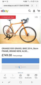 2015 Orange RX9 Cyclocross/Road/Race bike £1500 new High Spec racer brand new condition £1300 RRP