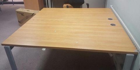 office retangle brown desk table meeting room