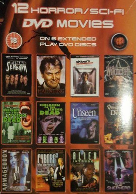 12 Horror/SciFi movies dvd boxset