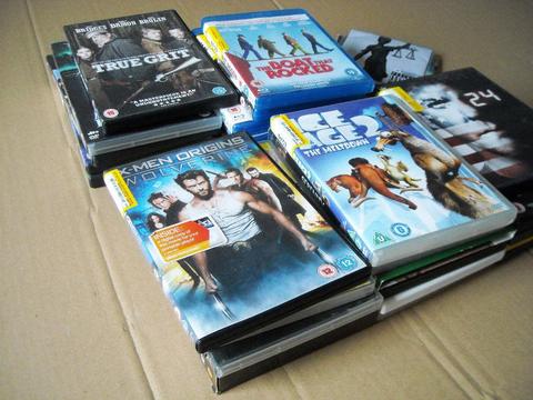 JOB LOT - a bag full of MOVIES on DVDs (incl some Blu Ray) - just £ 5 pounds