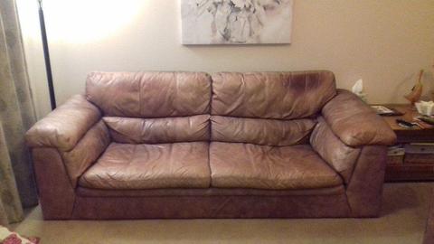 Soft Leather Sofa and Armchair. Quality items, years of wear left !