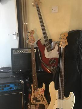 Bass guitars and amps for sale, £160 takes the lot **collection only no time wasters please*
