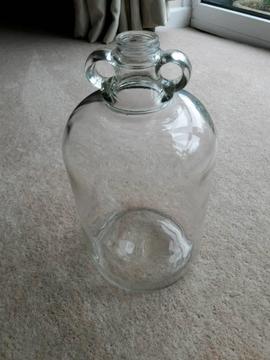 Clear Glass Demijohn - homebrew one gallon