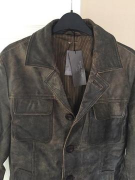 *NEW* All Saints Style *£130* River Island Men's Small Leather Jacket *£40 ONO*