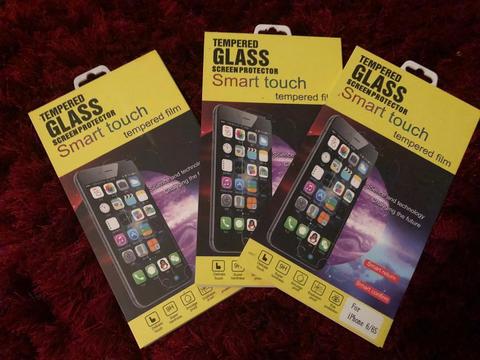 Tampered glass screen protectors for iPhone 6 - 6s and fit 7