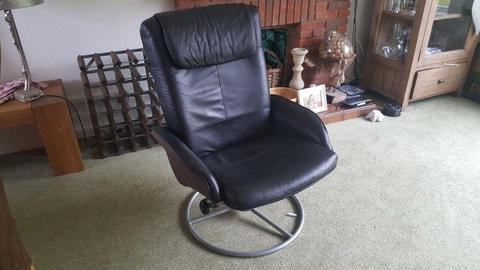Leather office reclining chair