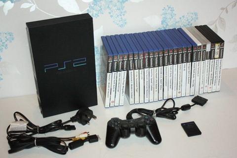Sony Playstation 2 Black Console with Lots of Games, Controller and Memory Bundle Joblot