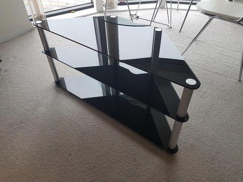 Black Glass TV stand