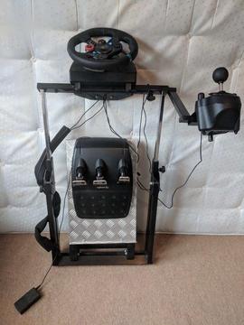 G29 Logitech Driving Force and Pedals PLUS Shift PLUS Next Level Racing Wheel & Pedal Stand