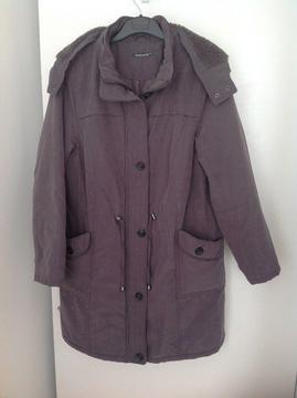 Grey warm winter coat size 16