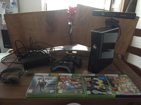 Xbox 360 with kinetic and accessories