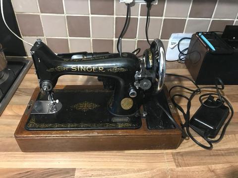 Singer sewing machine all works well with case £90