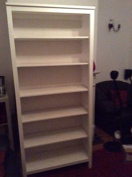 Large white bookshelf, like new, could deliver