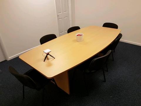 Boardroom table and chairs