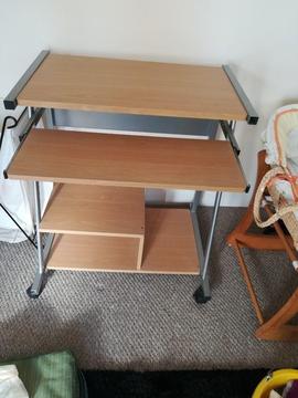 Wooden pull out desk