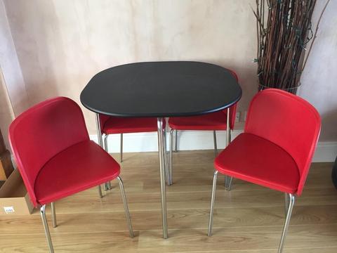 Black and red small dining/kids activity table