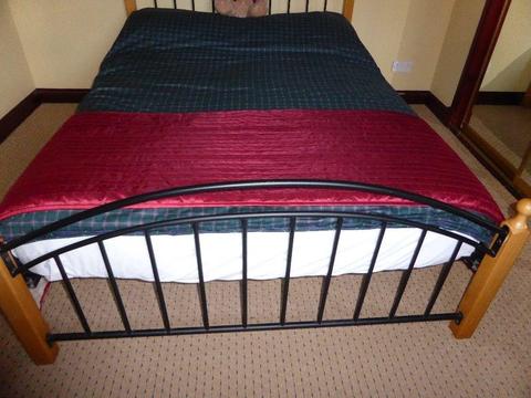 Metal framed double bed in good condition