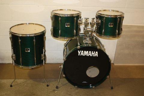 Yamaha Stage Custom Emerald Green Lacquer 4 Piece Drum kit 12 + 13 + 16 Toms + 22 Bass - DRUMS ONLY