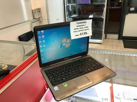 Toshiba laptop 14” 4gb windows 7 shop pick up