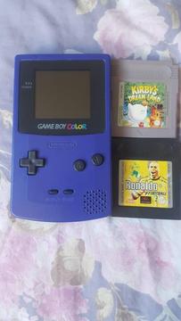 Purple Nintendo Gameboy Colour and games