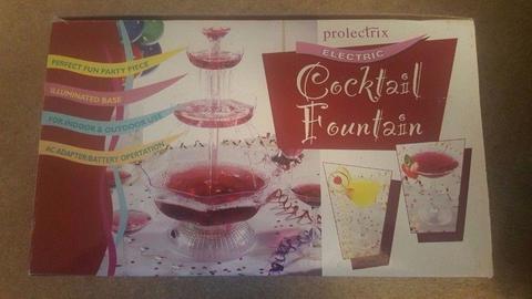 PROLECTRIX ELECTRIC/BATTERY OPERATED COCKTAIL FOUNTAIN ILLUMINATED 9L NEW