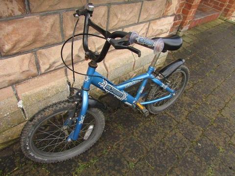 Real, solid Blue Bike for aged 6-9