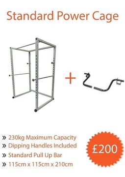 Brand New Power Cage Squat Rack - WIth Dipping Handles & Pull Up Bar - Weights Gym