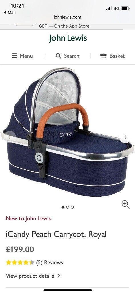 iCandy Peach Carrycot Royal - Perfect condition
