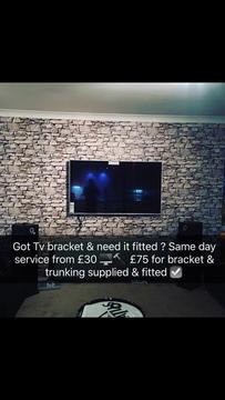 Professional tv wall mounting service from £30