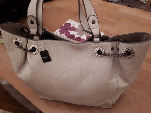 New ladies large shopper bag cream colour leather effect from Next new with tags