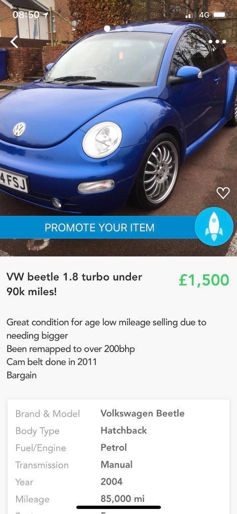 VW beetle 1.8turbo May swap to 5 door