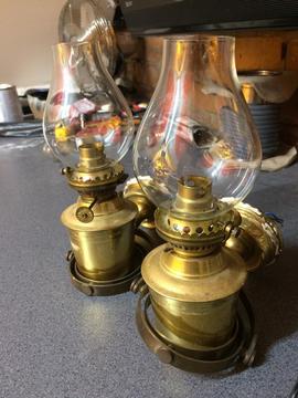 Converted wall paraffin lamps