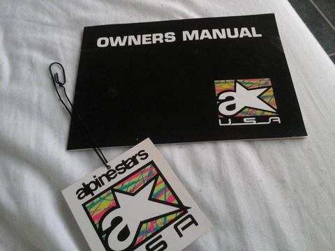 Alpine Star owners manual