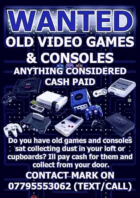 Wanted Retro Games and Consoles