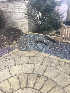 Free blue and purple stones and soil for garden