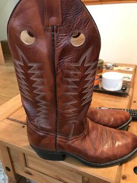 Western all leather cowboy boots size uk 9
