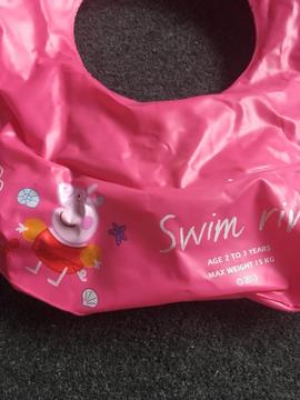 Peppa pig swim ring by Zoggs age 2-3