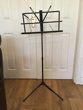 Music stand in good condition folds down