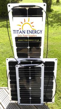 TITAN ENERGY UK 20W Flexible Solar Panels+50W 100W 140W boats caravans motorhomes