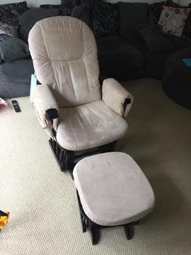 Nursing chair with foot rest