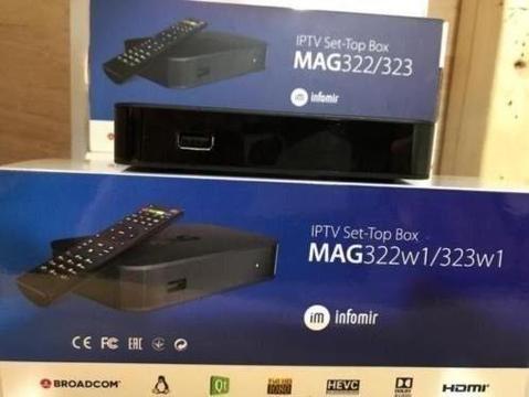 82018*BRAND NEW/SEALED WIFI MODEL-MAG 322/323 LATEST LiNuX OTT Box ORIGINAL INFOMIR/OPENBOX