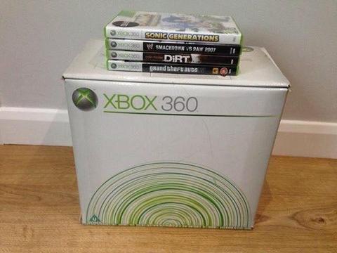 Xbox 360 and 4 games