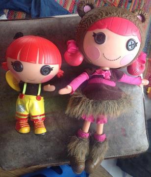 La La loopsy dolls firewoman + fur bear doll with fur dress hat boots & firewoman hat boots trousers