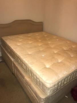 King size bed Divan and headboard